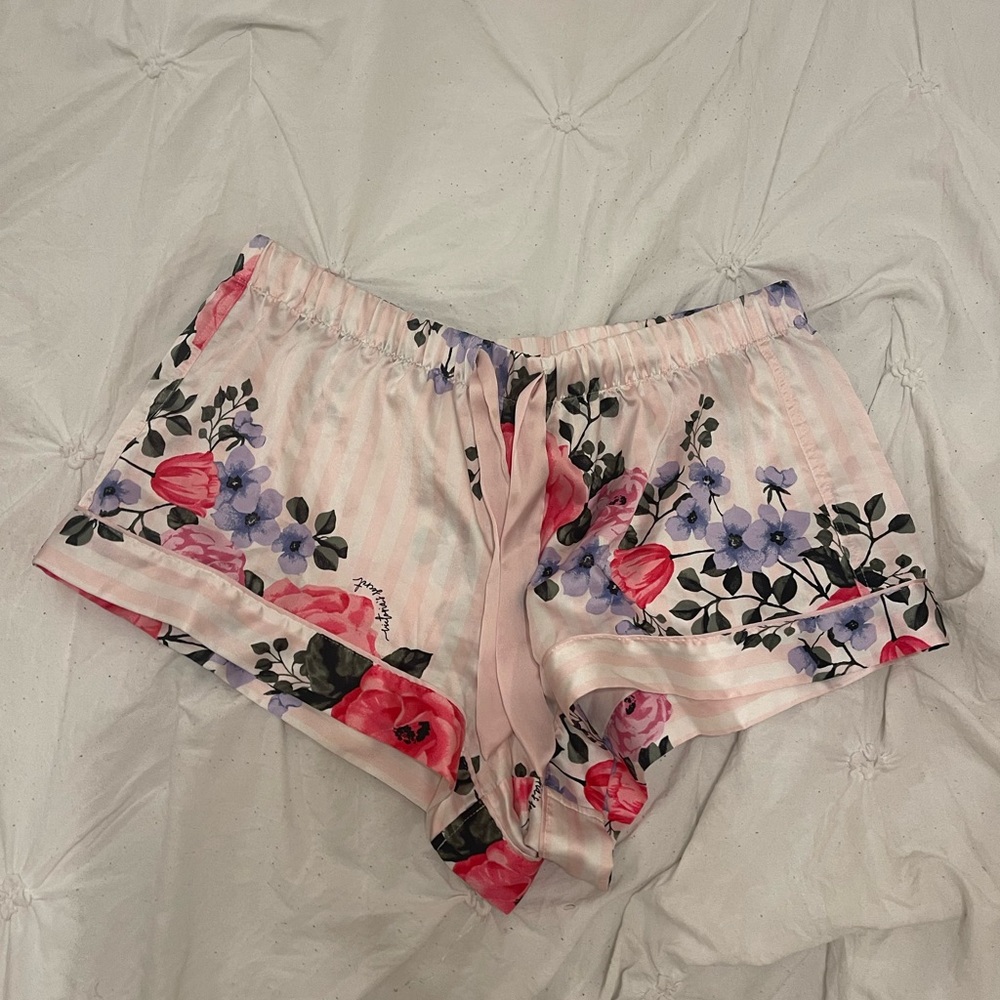 Satin pajama shorts